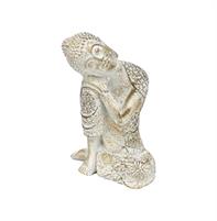 BUDDHA SEDUTO TESTA SU GINOCCHIO ORO