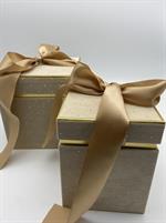SCATOLA BRILLANT S/2 CREAM 13*13H16 - 16*16H17