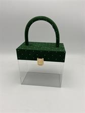BORSETTA PLEXI GREEN 17*10H16