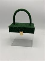 BORSETTA PLEXI GREEN 17*10H16