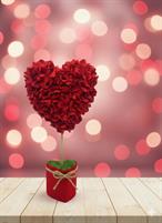 CUORE ORTENSIA CON STECCO PICCOLO H42CM