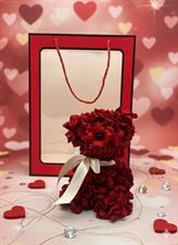 teddy ortensia rosso cm 30